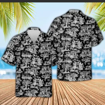 Havaj Tričko Nepravidelnú mozaiku Pohode Topy pre Mužov 3D Tlač Krátke rukávy Bežné Vintage Kubánskej Tričko