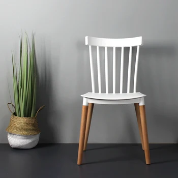 Nordic jednoduché INY Wenshayi bežné stolička, operadlo Japonský plastové stoličky z masívu dizajnér rokovací salónik stoličky