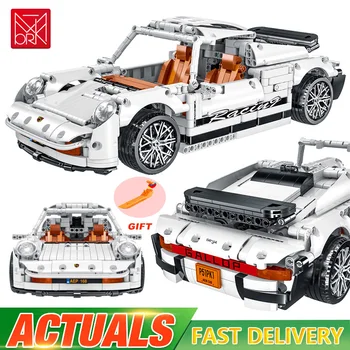 Kompatibilné s Lego Mork Nostalgické Model 1970 stavebným Auto 023013 Klasické Porsche Športové Auto Chlapec Dievča Hračka Darček k Narodeninám