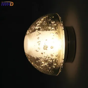 IWHD Cryst LED Nástenné Svietidlo Moderného Domova Osvetlenie Tvorivé Sklenené Nástenné Svietidlá Módne Spálňa, Schodisko, Sconces Wandlamp E27