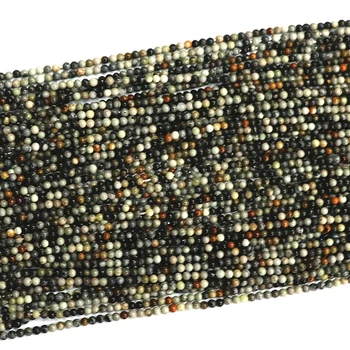 Prírodné multicolor picasso kameň korálky 2 mm 3 mm kolo dištančné korálky fit diy náhrdelník náramok pre ženy voľné korálky 15inch B387