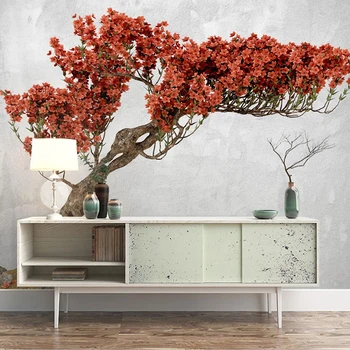 Vlastné Foto 3D Kvet, Strom, Nástenné Maľby, Tapety Pre Obývacia Izba Reštaurácia Spálne Dekorácie Veľké Nástenné Kvetinové Tapety