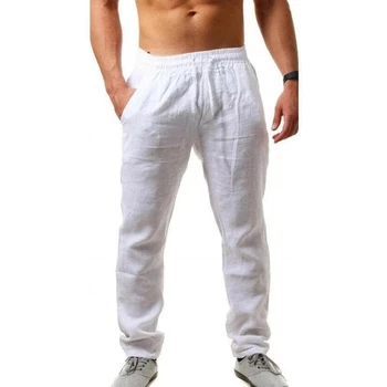 2022 v lete mužov je nové nohavice bavlna bežné nohavice pohodlné elastickej krajky-up nohavice