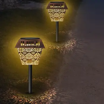 Solárne Záhradné Svetlo Iron Art Duté LED Dekoratívne Svietidlá Záhrada Krajiny Svetlo Vonkajšie Dážď Dôkaz Trávnik Svetlo Plug Svetlo 2021