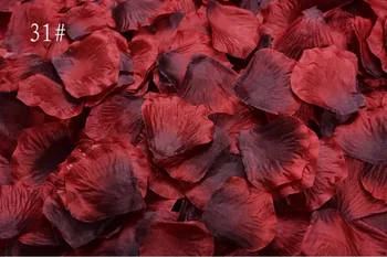 5,000 ks 4.5*4,5 cm Gradient Tmavo Červené Ruže Kvet Listy Lístkov Pre Svadobné Party Sviatok Miesto Dekorácie, Farby-31