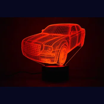 Automobilový Usb 3d Farebné Led Malé Nočné Svetlo Smart Home Stereo Party Atmosféru 3d Lampa Usb 3d Led Svietidlá
