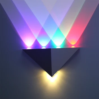 Trojuholník led nástenné svietidlo hliníka, vysoký výkon translucidus lampy, nočné svetlo projektu svetlo