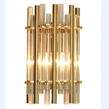 Nový zlatý krištáľ nástenné svietidlo nástenné LED svetlá pre obývacia izba hotel dekorácie