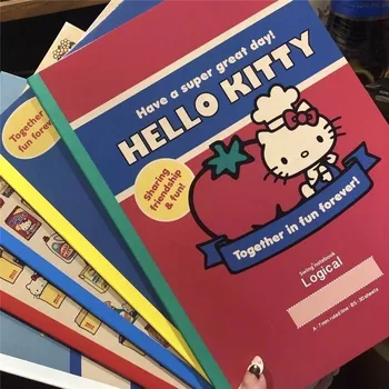 Cartoon Sanrio Hello Kitty Retro Notebook Papier Roztomilý Kawai Bábika Anime Periférie Vzdelávania Študentov Zariadenia Darček K Narodeninám Pre Dieťa