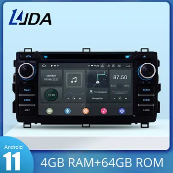 LJDA Android Auto DVD Prehrávač Pre Toyota AURIS 2013 2014 2015 Multimediálnu GPS Navigáciu 2 Din autorádia Stereo DSP 4G+64 G