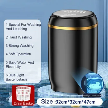 Veľkú Kapacitu Prenosné práčka Domácnosti Semi-automatické Pulsator Cleaner Ubytovni Cestovné Bielizeň práčky