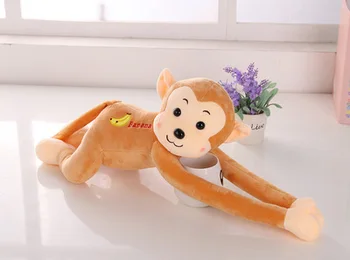 nový príchod o 55 cm svetlo hnedá opica,banán opice mäkké bábiky Vianočný darček b0907