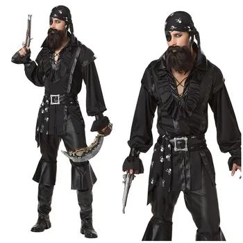 Jack Sparrow Pirátske Kostýmy Pre Dospelých Cosplay Maškarný Karneval Kapitán Pirátov Karibiku Halloween Party Kostým
