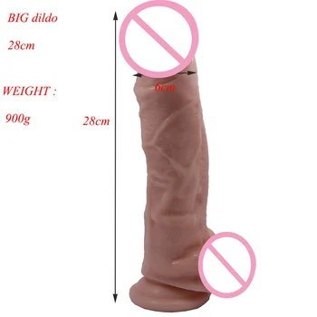 28 cm 11 V reálnych Super Veľké Flexibilné Dildo Penis Dick so Silnou Prísavkou Obrovské umelé penisy Kohút Dospelých Sex Produkt pre Ženy