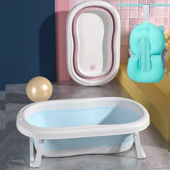 Detská skladacia vaňou, detská kúpeľ povodí ľahko čistiť domácnosť novorodenca pribrala veľké Deti vaňa vaňa vedierko