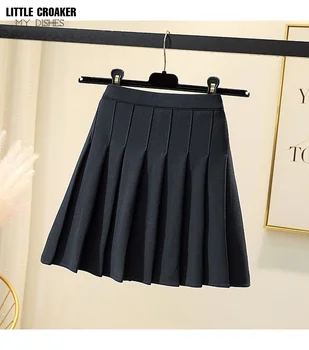 Letné Vysoký Pás Sukne Dámske Sexy Mini Sukne Vintage Skladaná Sukňa Kórejský Tenis Sukne Krátke Biela Čierna Gotické Oblečenie