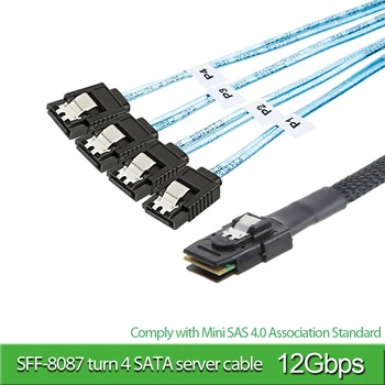 SAS Na SATA Adaptér Mini Converter SAV SFF-8087 na 4SATA SAV 36P na 4SATA3.0 Rovno Hlavu Ssd (Solid State Drive Dátový Kábel