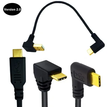 Typ-C Dátový Kábel Je Vhodný pre LeTV 1S Nabíjací Kábel Ohyb 90 ° Koleno USB Kábel Adaptéra AM