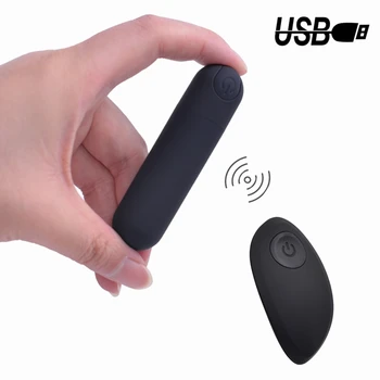 Mini Bullet Vibrátor Sexuálne hračky Pre Ženy USB Nabitá, Diaľkové Ovládanie, G Mieste Klitoris Stimulácia Masér 10 Rýchlosť Silný Vibrátory