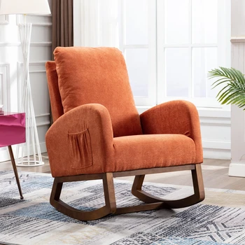 Pohodlné Textílie Gauč Hojdacia Stoličky Obývacia Izba Stoličky Orange 7 Farieb[USA-Stock]