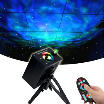 Hviezda Galaxy Projektor Lampa Farebné LED Nočné Svetlo Vody Zvlnenie Aktivované Zvukom Strany Svetlá Výzdoba Pre Spálne Vianočné Darčeky