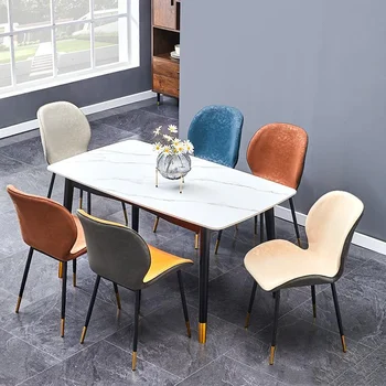 Nordic jedálenské stoličky svetlo luxusné moderné jednoduché domácnosti tabuľka stoličke stoličky železa kaviareň stolice