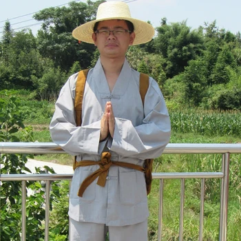 Shaolin Chrámu Kostým Zen Budhistický Položiť Mních Meditácie Šaty Kung Fu Školenia Jednotné Mních Oblečenie Tradičné Čínske Oblečenie