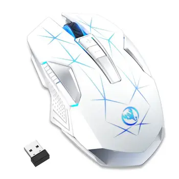 Herná Myš Bezdrôtová Dýchanie Podsvietenie Ergonomic Gaming Mouse 3 Nastaviteľné DPI Až 2400 DPI 7 Programovateľné Tlačidlo 7