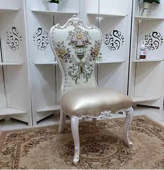 Európskom štýle jedálenské stoličky z masívu mäkké stoličky princezná stoličky slonovinová biela hotel manikúra a obliekanie späť stoličky .