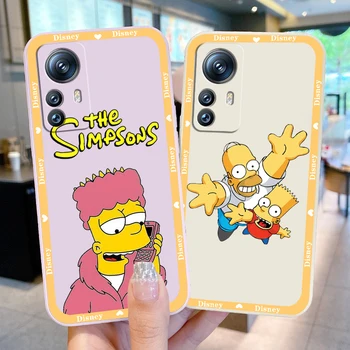 Disney Simpsonovci Bart Homer Telefón puzdro Pre Xiao Mi 12S 12X 12 11i 11T 11 10 10 9 10 ton Pro Lite Ultra 5G Kvapaliny Lano Kryt
