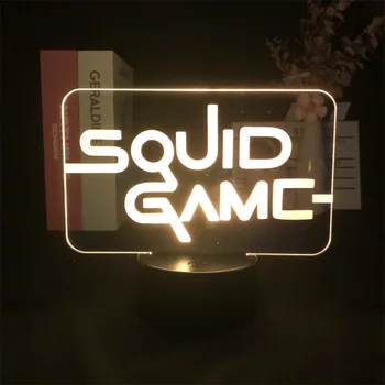 TV Squid Hry Dotykový Snímač 3D Nočné Svetlo pre Spálňa Decor Svetlo Roztomilý Narodeniny Darčekové Farebné LED Lampa Manga Dieťa Krásne Prítomný