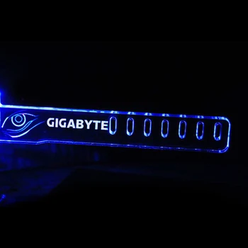 Najnovšie Modrá Pre GIGABYTE PCI JEHO LED Svetelný Počítač Hlavné Okno Cool Grafiky Vlastný Podporný Rám Displeja Karty Komponenty Jack