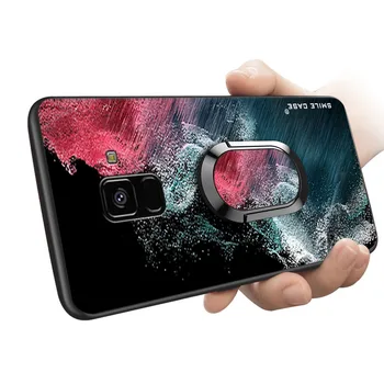 Samsung galaxy A8 2018 Prípade Luxusné 5.6 Palcový S Krúžkom Magnetické Funkciu Mäkké Silikónové Funda pre Samsung galaxy A8 2018 Kryt