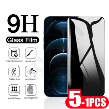 5-1Pcs ochrany Osobných údajov Sklo pre iPhone 6 6 7 8 plus SE 2020 ochranný Film 12 mini 11 XR X XS pro MAX Tvrdeného telefón screen protector