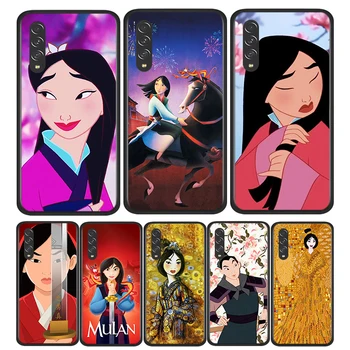 Disney Princezná MuLan Black Telefón puzdro pre Samsung Galaxy A90 A80 A70 A40 A50 A30 A20 A10 A2 Core Silikónové Fundas Coque Capa