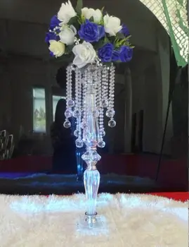 2022 Nové 70 cm Vysoký Crystal Svadobné Vrchol Tabuľky Kvetina Stand Svadobné Luster