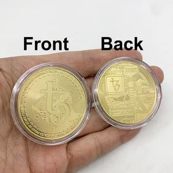 CO53 Tezos Mail Mince Pozlátené XTZ Fyzickej Cryptocurrency Mincí Domov Suveníry, Dekorácie a Darčeky Pamätné Mince