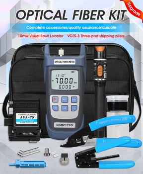 19pcs/set FTTH (fiber tool kit s vlákniny sekáčik zrakového power meter auta vlákno optica doprava Zadarmo