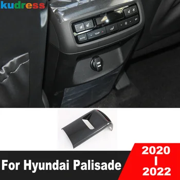 Pre Hyundai Palisade 2020 2021 2022 Uhlíkových Vlákien Auto Lakťová Opierka Zadné Okno Klimatizácia Ventilačné Zásuvky Kryt Výbava Interiérové Doplnky