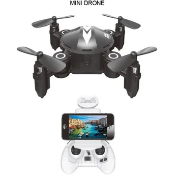 diaľkové ovládanie Drone Nový Skladací Mini WIFI FPV 6Axis s 0,3 MP, WIFI, kamera RC quadcopter 2.4 G 4CH nadmorská Výška Podržte RTF