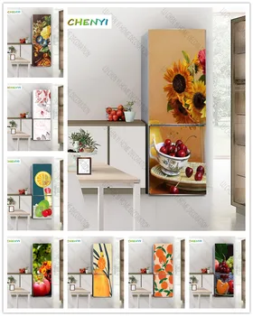 Abstraktných de parede vlastný kvet, ovocie, slnečnicové chladnička nálepky,chladnička nálepky obývacia izba TV steny, spálne, home decor
