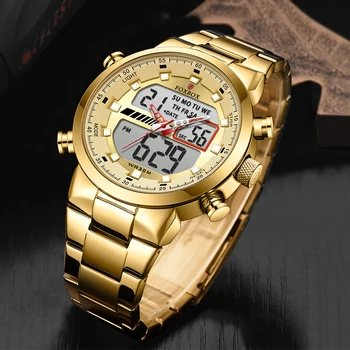 LIGE Relogio Masculino Zlaté Muži Hodinky Luxusné Top Značky pánske Módne Oblečenie pre voľný čas Sledovať Vojenské náramkové hodinky Quartz